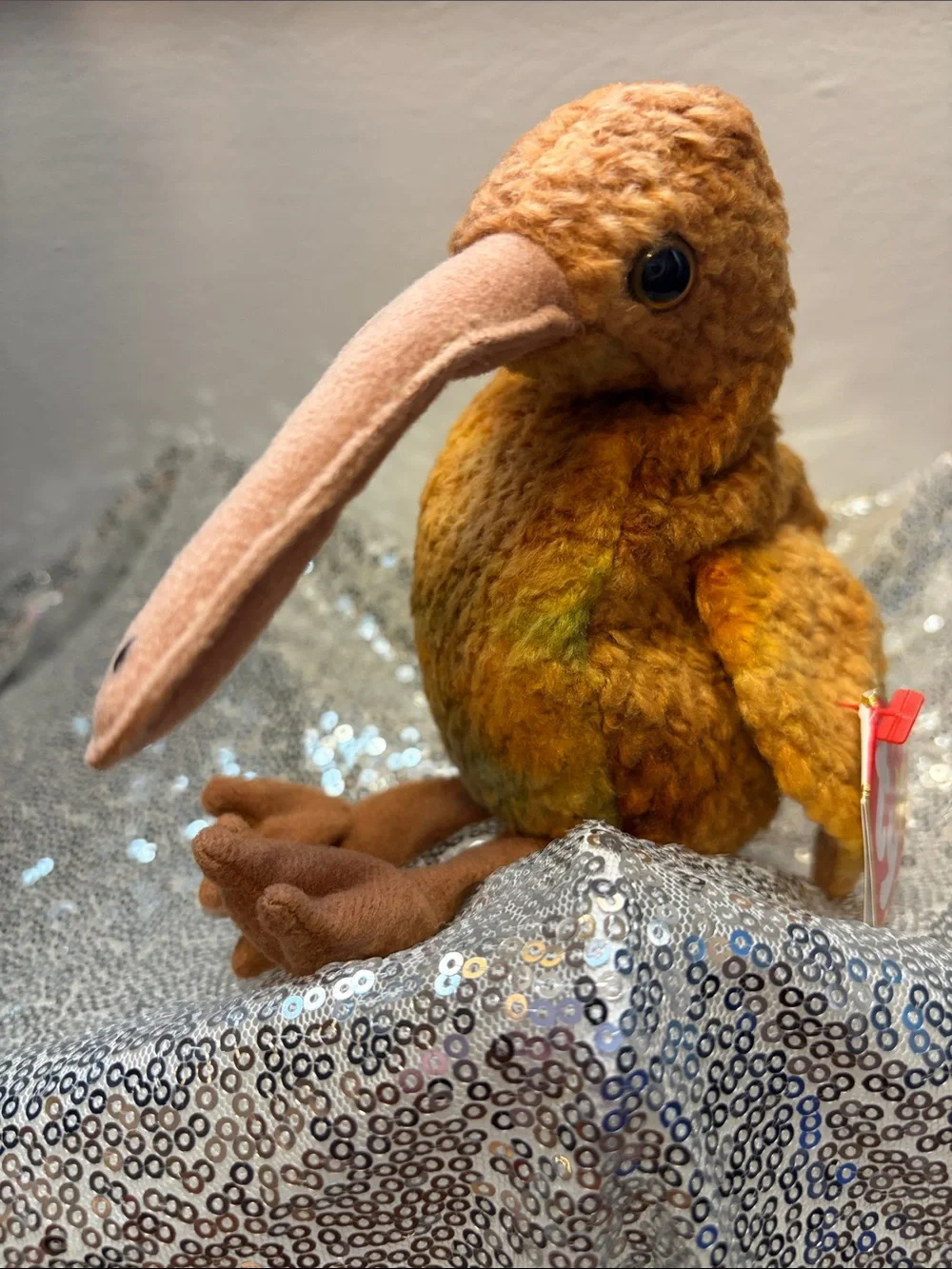 NWT Ty Beak the Kiwi Bird Beanie Baby - Brown and Tan